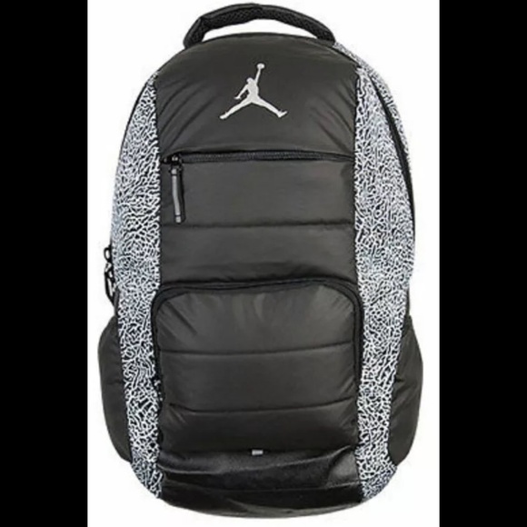 NIKE JORDAN JUMPMAN BLK & GRY ONYX BACKPACK NWT - Picture 2 of 8